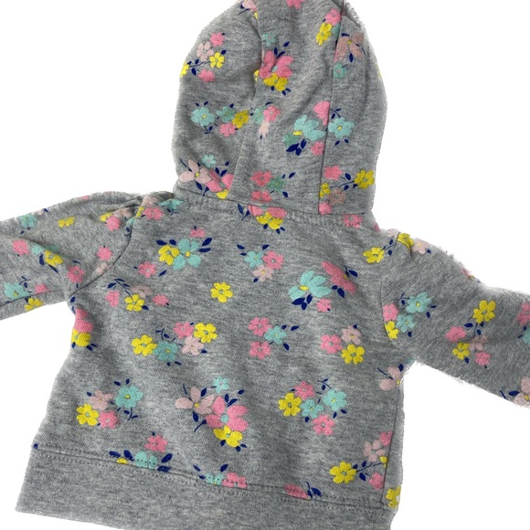 Just One You Carter’s jersey heather print hoodie with pink bow - Picture 2 of 9